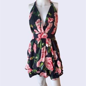 Etiquette size medium Floral Halter Dress